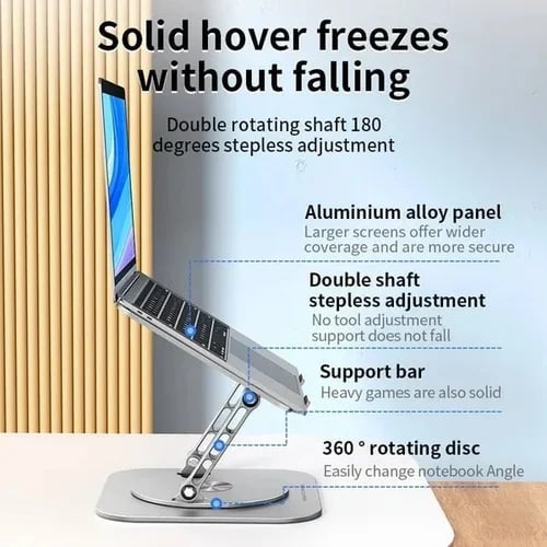 💻Βάση για φορητό υπολογιστή από κράμα αλουμινίου με περιστρεφόμενο βραχίονα