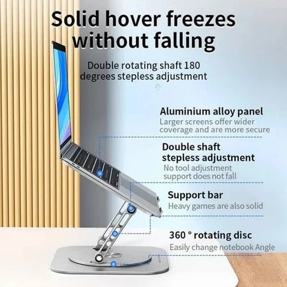 💻Βάση για φορητό υπολογιστή από κράμα αλουμινίου με περιστρεφόμενο βραχίονα