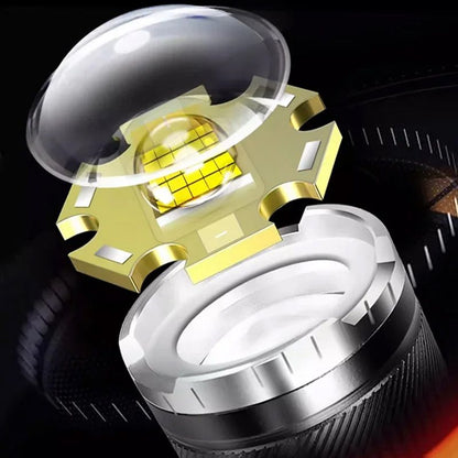 🔦Φακός με δυνατότητα ζουμ εξαιρετικά ισχυρού φωτός