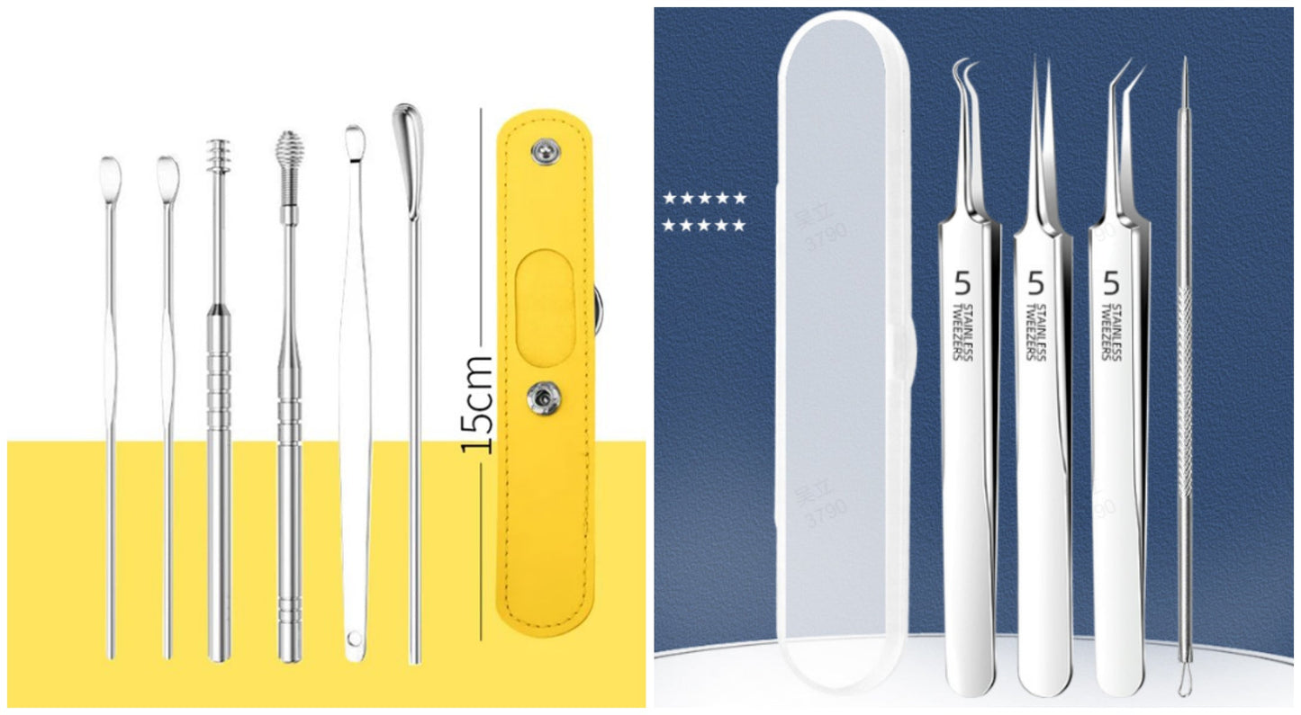 Γερμανικό επαγγελματικό σετ αφαίρεσης κυψελίδας από τιτάνιο και χάλυβα - Σετ έξι τεμαχίων