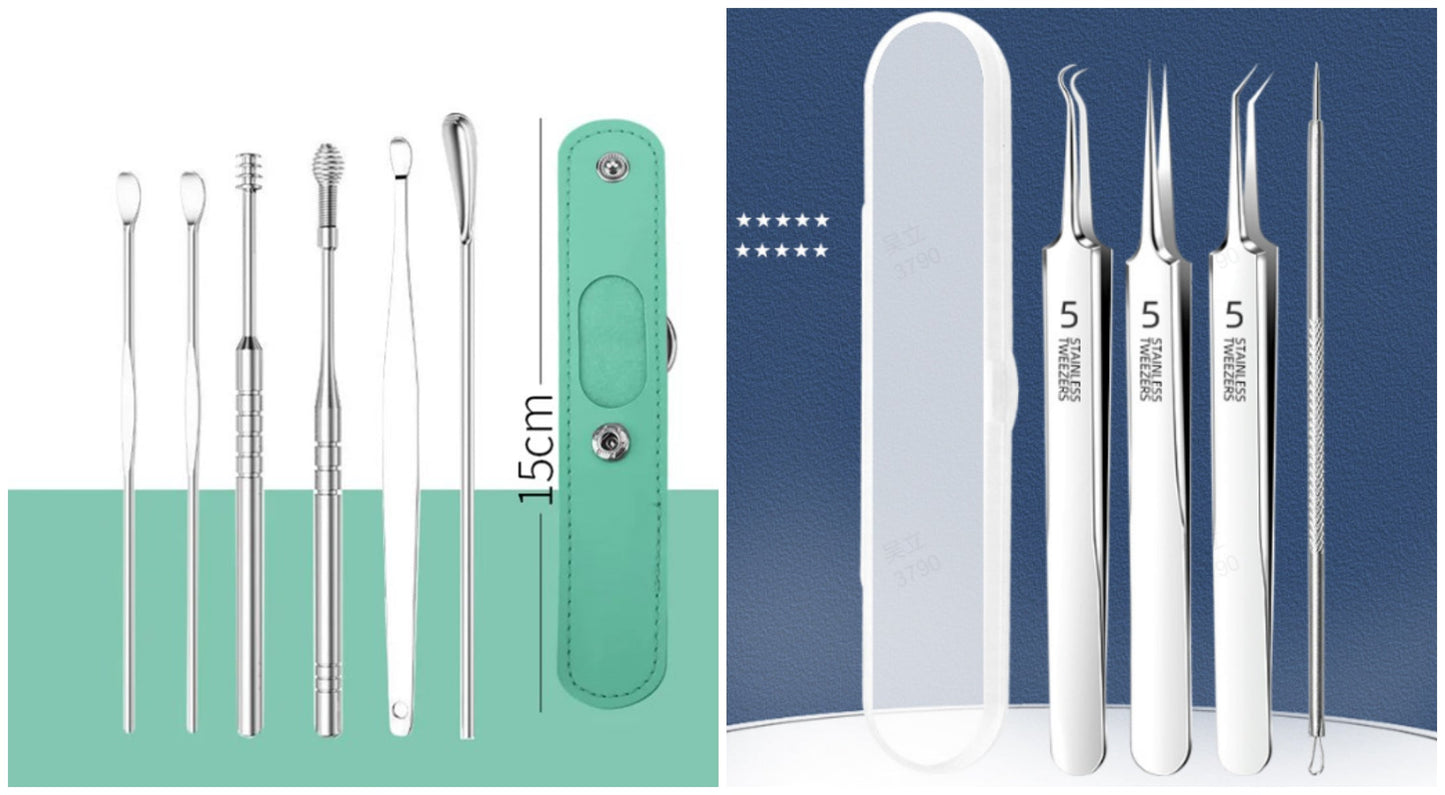 Γερμανικό επαγγελματικό σετ αφαίρεσης κυψελίδας από τιτάνιο και χάλυβα - Σετ έξι τεμαχίων