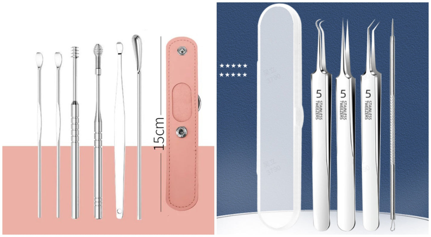 Γερμανικό επαγγελματικό σετ αφαίρεσης κυψελίδας από τιτάνιο και χάλυβα - Σετ έξι τεμαχίων