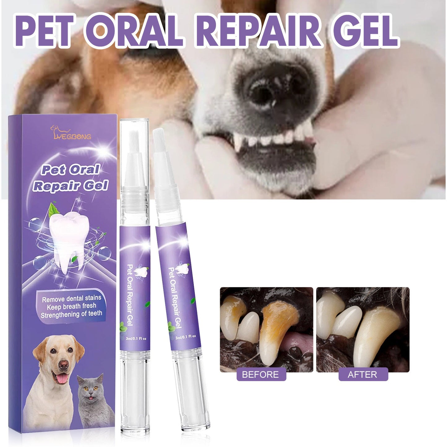 🔥 Αγοράστε 1 – Το δεύτερο με έκπτωση 50%!🦷🐾 Pet Oral Repair Gel – Φυσική οδοντική φροντίδα για σκύλους και γάτες