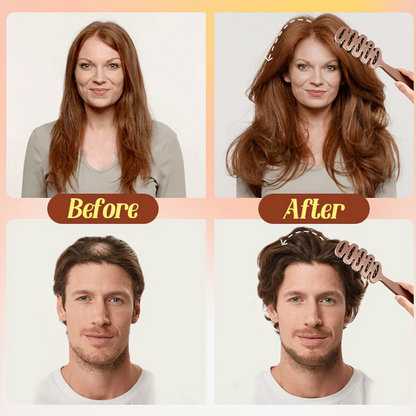 🪮Φυσική βούρτσα μαλλιών για απαλό μασάζ στο τριχωτό της κεφαλής για όγκο