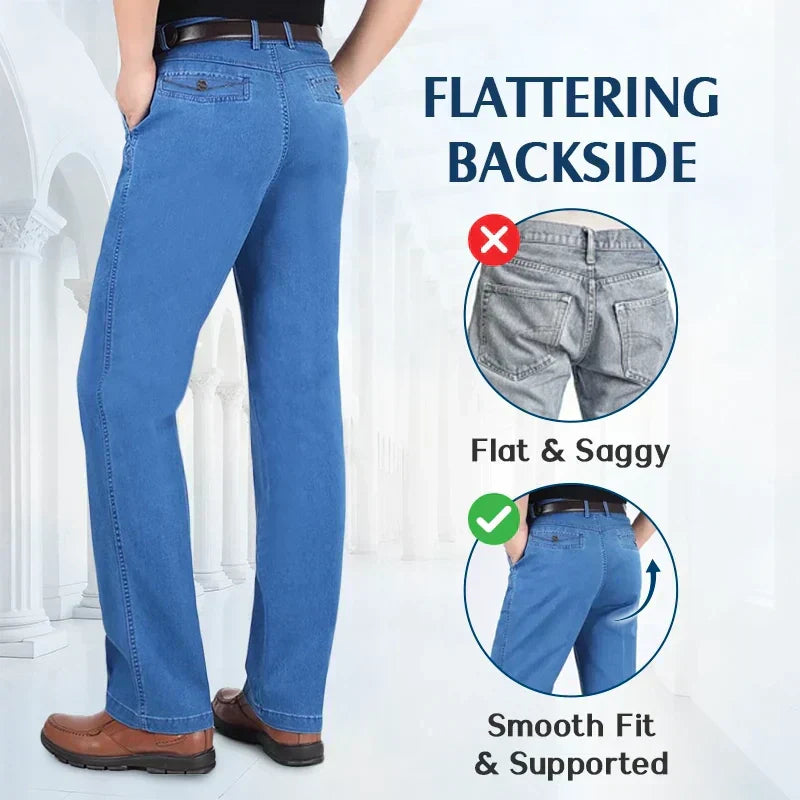 🔥Ανδρικό τζιν με υψηλή μέση και ίσια γραμμή