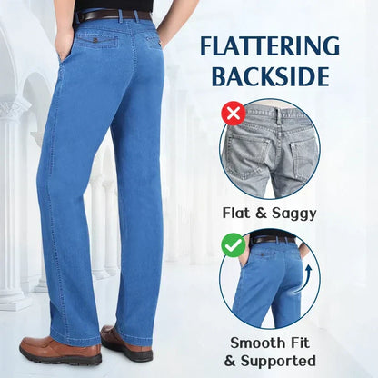 🔥Ανδρικό τζιν με υψηλή μέση και ίσια γραμμή