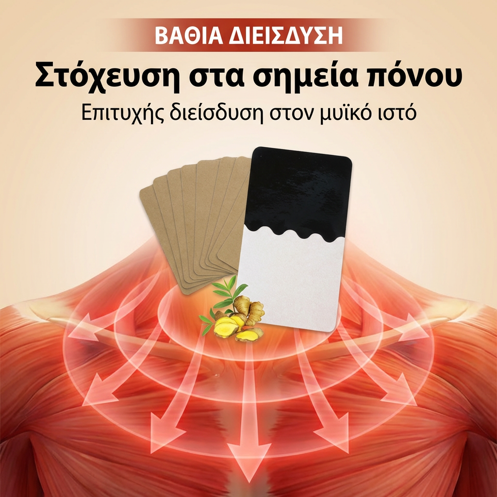 🌿 Πλάστρες Imbirowe Αντιπυρετικές ❄️🔥– Περιέχουν ισχυρή φυσική πάστα από εκχύλισμα τζίντζερ