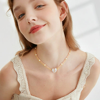 🌟Μαγνητικά κολιέ με κρεμαστά μενταγιόν σε σχήμα καρδιάς