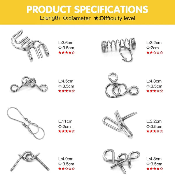 Σετ παιχνιδιών 8 τεμαχίων για το σπάσιμο των δαχτυλιδιών