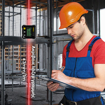 📐 Μαγνητικό ψηφιακό μοιρογνωμόνιο τεσσάρων όψεων με λέιζερ 👷👍