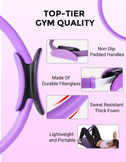 🏆Δαχτυλίδι προπόνησης αντίστασης για pilates - πολυλειτουργικό δαχτυλίδι γυμναστικής