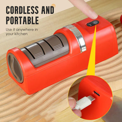 🔪 Αντιμετωπίζετε προβλήματα με θαμπά μαχαίρια που κάνουν κάθε κοπή μια απογοητευτική εμπειρία;-Ηλεκτρική ακονίστρια μαχαιριών