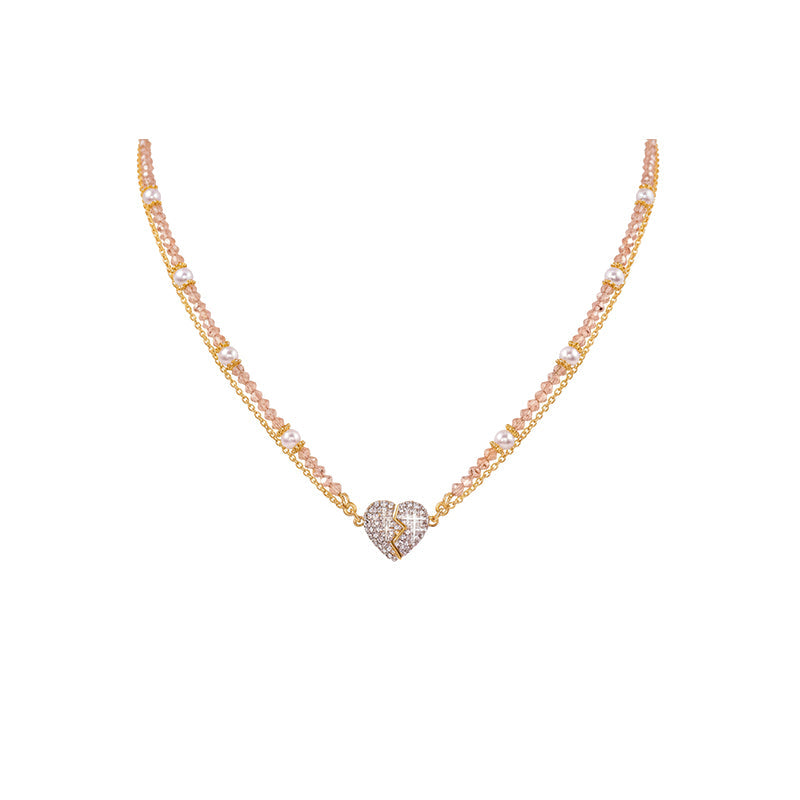 🌟Μαγνητικά κολιέ με κρεμαστά μενταγιόν σε σχήμα καρδιάς