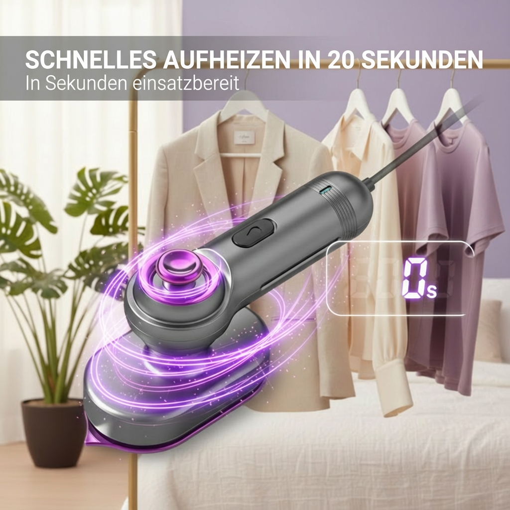 Φορητό ατμόπλοιο ρούχων χειρός- 🎁 δωρεάν προσαρμογέας