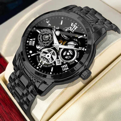 🎁Το καλύτερο δώρο για έναν άνδρα❤️ Ανδρικό αδιάβροχο ρωμαϊκό αυτόματο μηχανικό ρολόι χειρός με διάτρητο σχέδιο ⌚