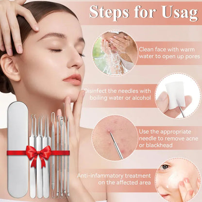 Σετ καθαρισμού προσώπου από γερμανικό κράμα τιτανίου ✨ ανοξείδωτο ατσάλι