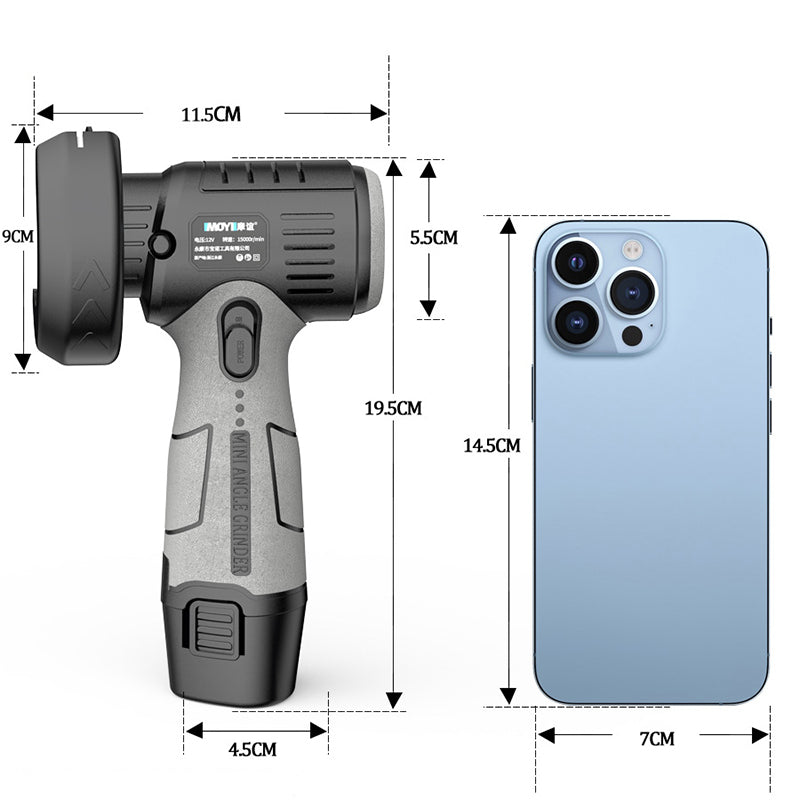 Μίνι γωνιακός τροχός 12V με δίσκο κοπής