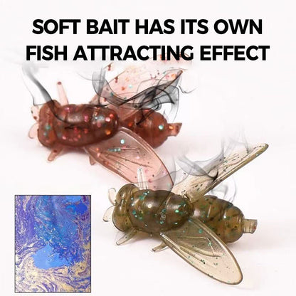 🎣Καινοτόμος σχεδιασμός - μεταλλική προπέλα μύγα ψεύτικο δόλωμα γάντζο💪