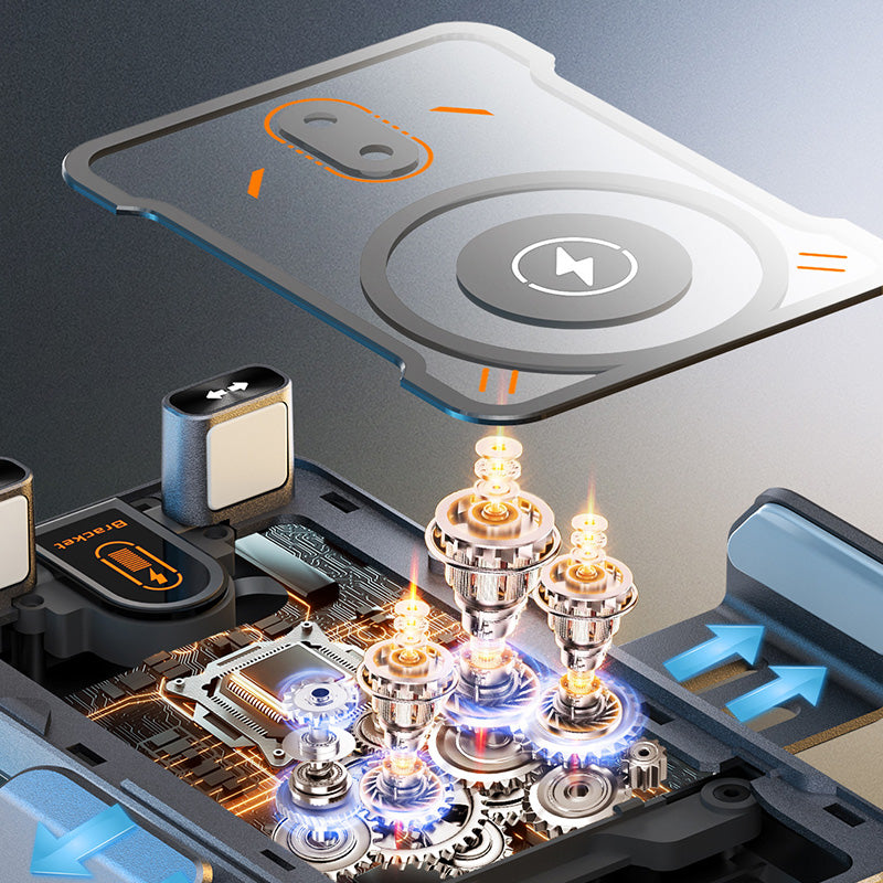 🔥🎁⚡ 📱Έξυπνη θήκη τηλεφώνου αυτοκινήτου 2 σε 1 και ασύρματος φορτιστής⚡