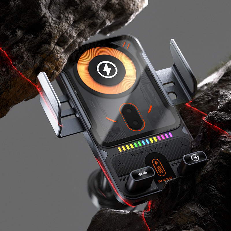 🔥🎁⚡ 📱Έξυπνη θήκη τηλεφώνου αυτοκινήτου 2 σε 1 και ασύρματος φορτιστής⚡