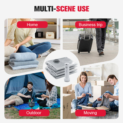 ✨📦 Σακούλες αποθήκευσης κενού αέρα — εξοικονομήστε 80% χώρο για τα πράγματά σας! 👕✨