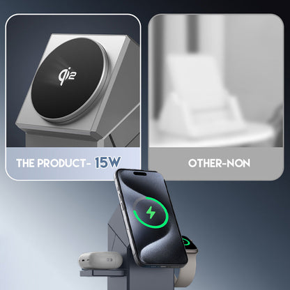 3 σε 1 πτυσσόμενη μαγνητική ασύρματη σταθμός φόρτισης