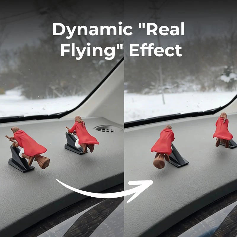 🧹Μαγικό διακοσμητικό για το ταμπλό του αυτοκινήτου σε σχήμα σκούπας