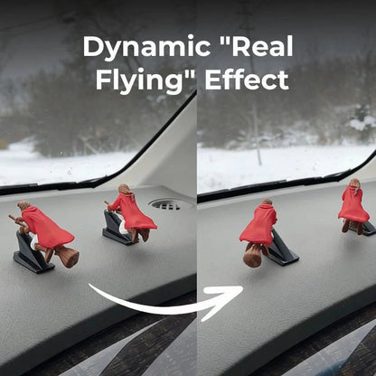 🧹Μαγικό διακοσμητικό για το ταμπλό του αυτοκινήτου σε σχήμα σκούπας